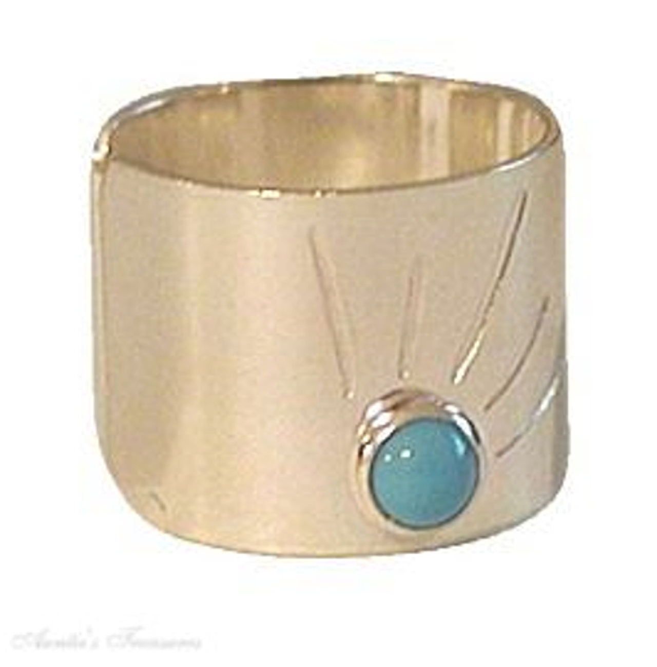Nonpiercing Wide Flat Turquoise Sun Burst Band Ear Cuff Nonpiercing Wide Flat Turquoise Sun Burst Band Ear Cuff