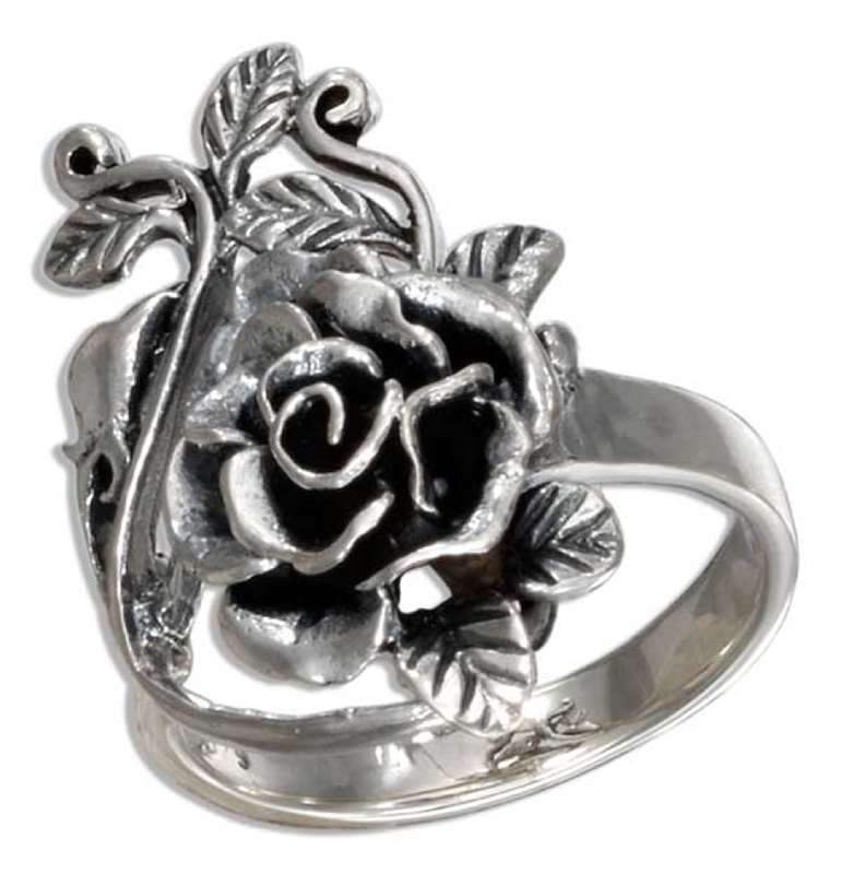 Sterling Silver Rose Ring : Aunties Treasures, Your Sterling Silver ...