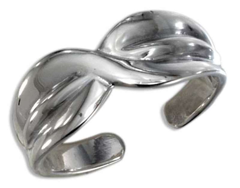 Adjustable Triple Ridges Twist Crossover Toe Ring Adjustable Triple Ridges Twist Crossover Toe Ring