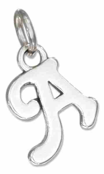 Scrolled Letter A Charm Scrolled Letter A Charm
