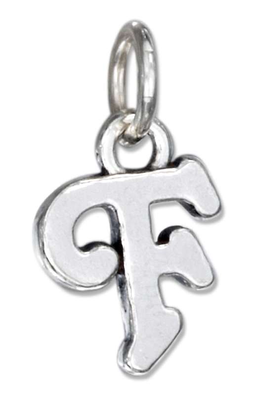 Scrolled Letter F Charm Scrolled Letter F Charm