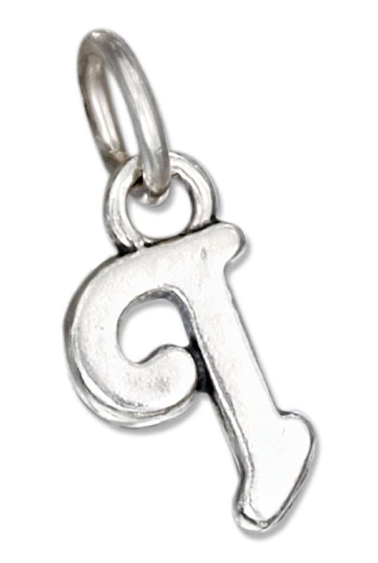 Scrolled Letter I Charm Scrolled Letter I Charm