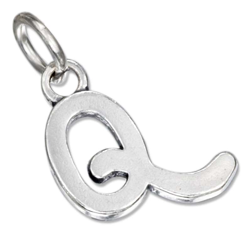 Scrolled Letter Q Charm Scrolled Letter Q Charm