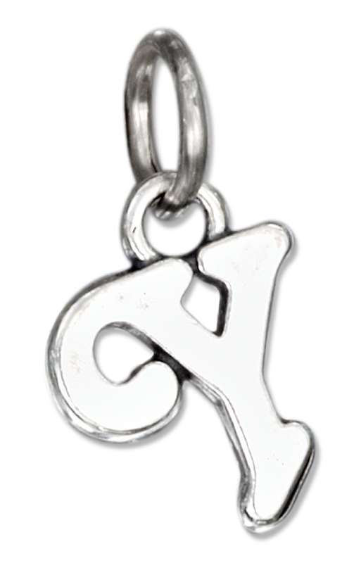 Scrolled Letter Y Charm Scrolled Letter Y Charm