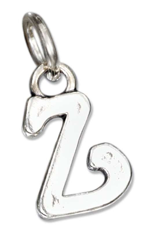 Scrolled Letter Z Charm Scrolled Letter Z Charm