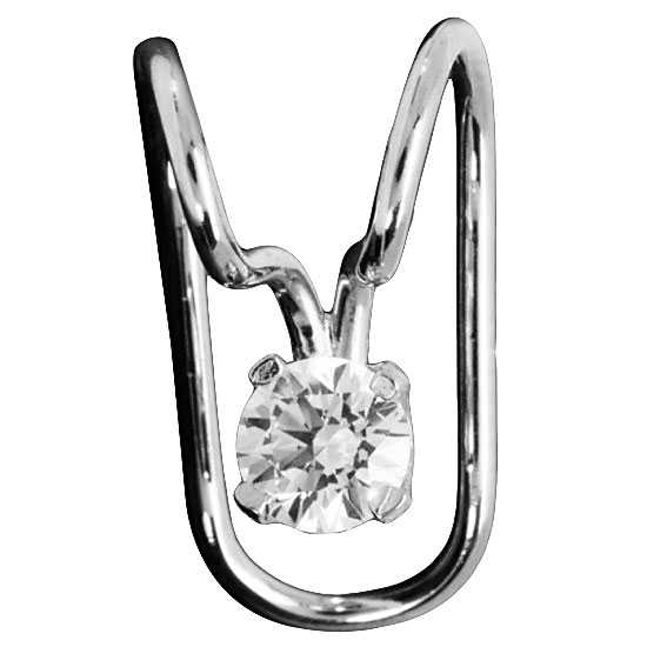Upper Ear 4mm Round Cubic Zirconia Wire Ear Cuff Upper Ear 4mm Round Cubic Zirconia Wire Ear Cuff