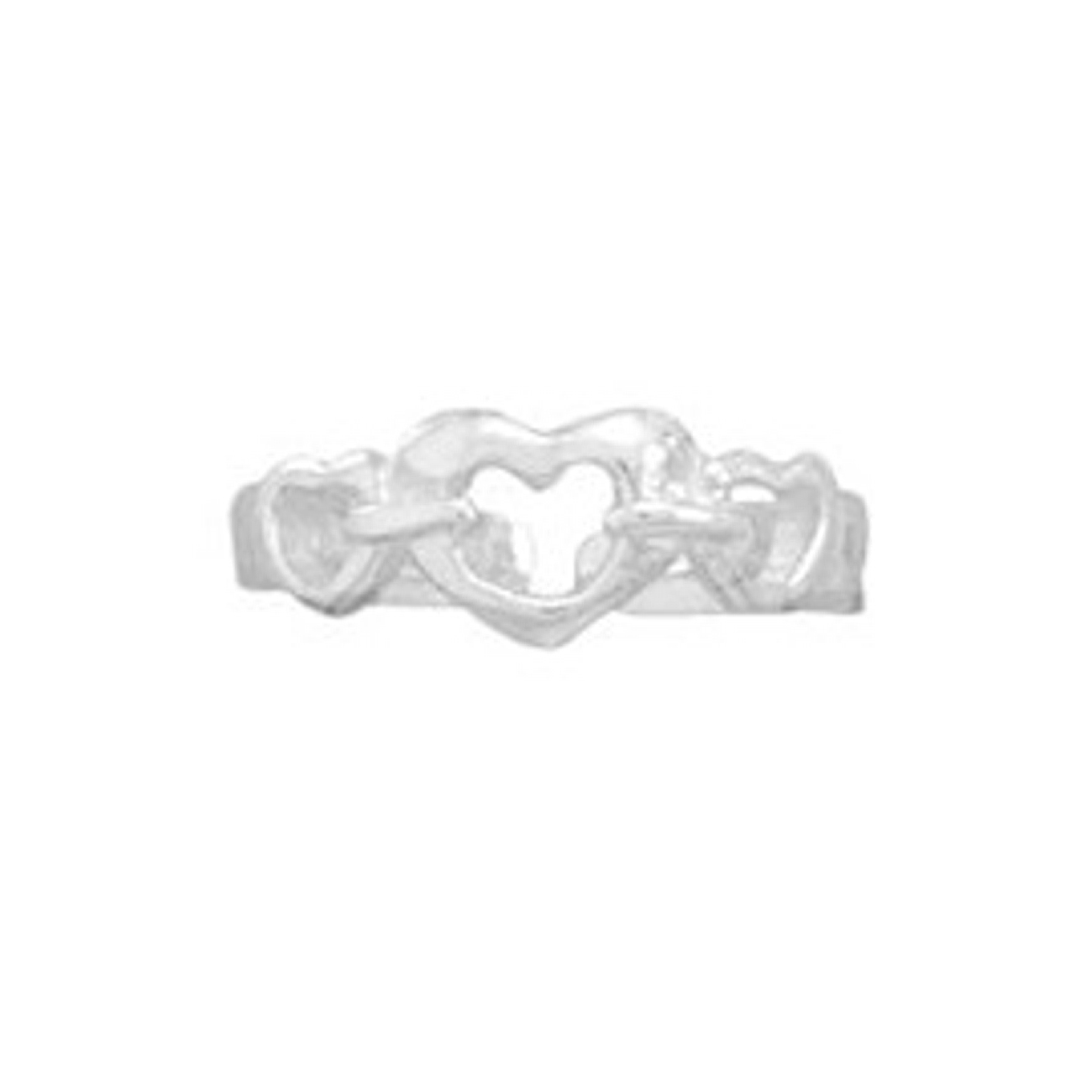Three Chained Hearts Adjustable Toe Ring Three Chained Hearts Adjustable Toe Ring
