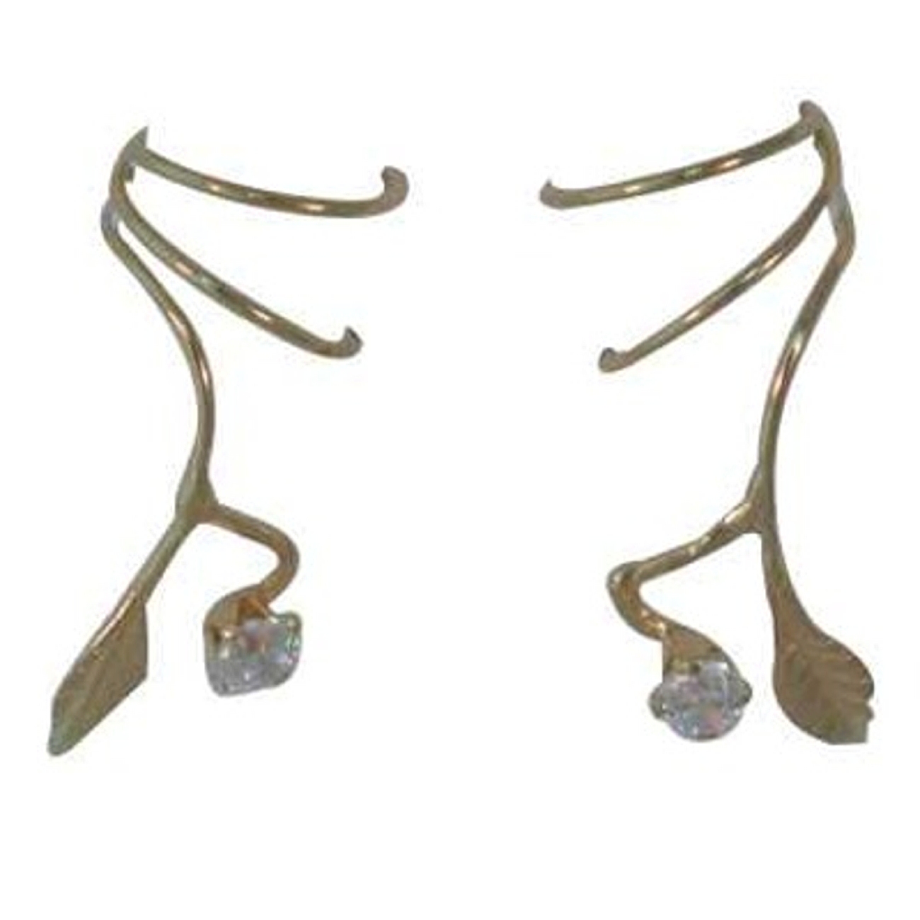 Sterling Silver Pierceless Right Only Ear Cuff Wrap Earring - Click Image to Close