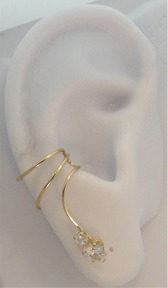 Sterling Silver Pierceless Left Only Ear Cuff Wrap Earring Sterling Silver Pierceless Left Only Ear Cuff Wrap Earring