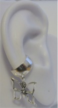 Left Or Right Nonpiercing Dangling Butterfly Charmed Ear Cuff Left Or Right Nonpiercing Dangling Butterfly Charmed Ear Cuff