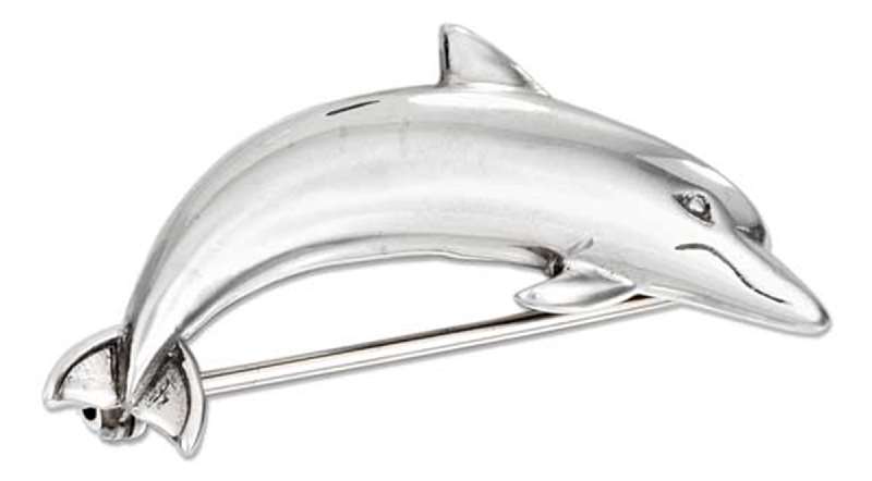 Jumping Dolphin Or Porpoise Pin Brooch Jumping Dolphin Or Porpoise Pin Brooch