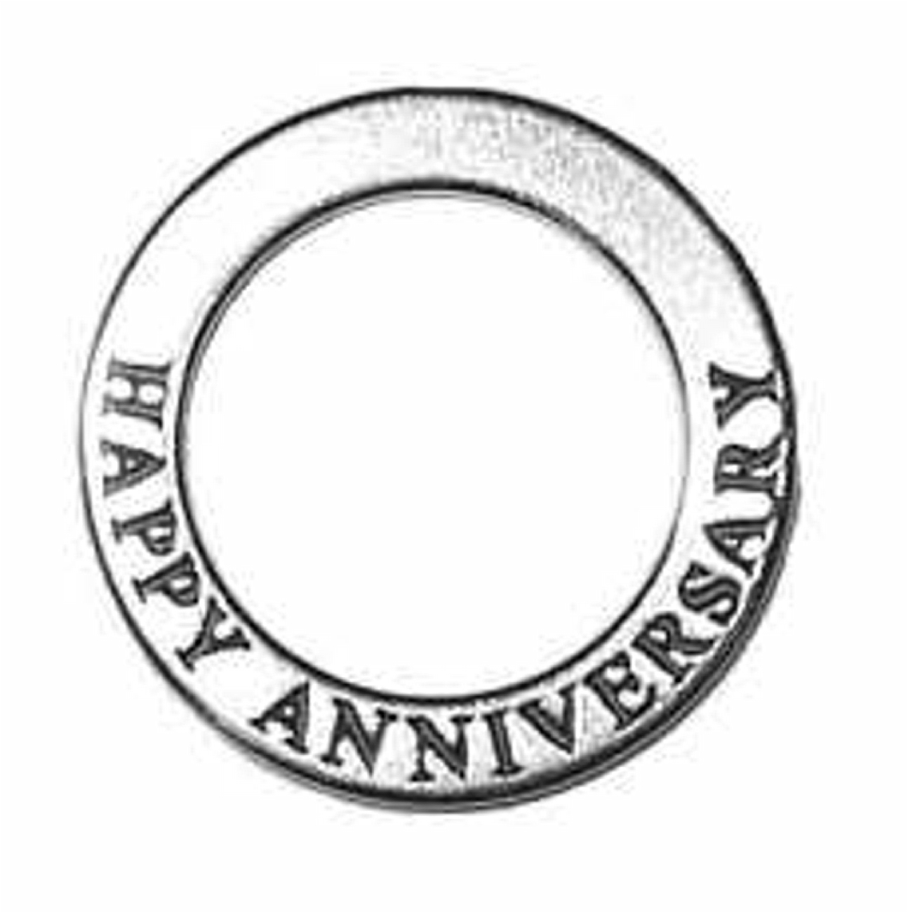 Two Sided "HAPPY ANNIVERSARY" Circle Shaped Affirmation Slide Pendant Two Sided "HAPPY ANNIVERSARY" Circle Shaped Affirmation Slide Pendant