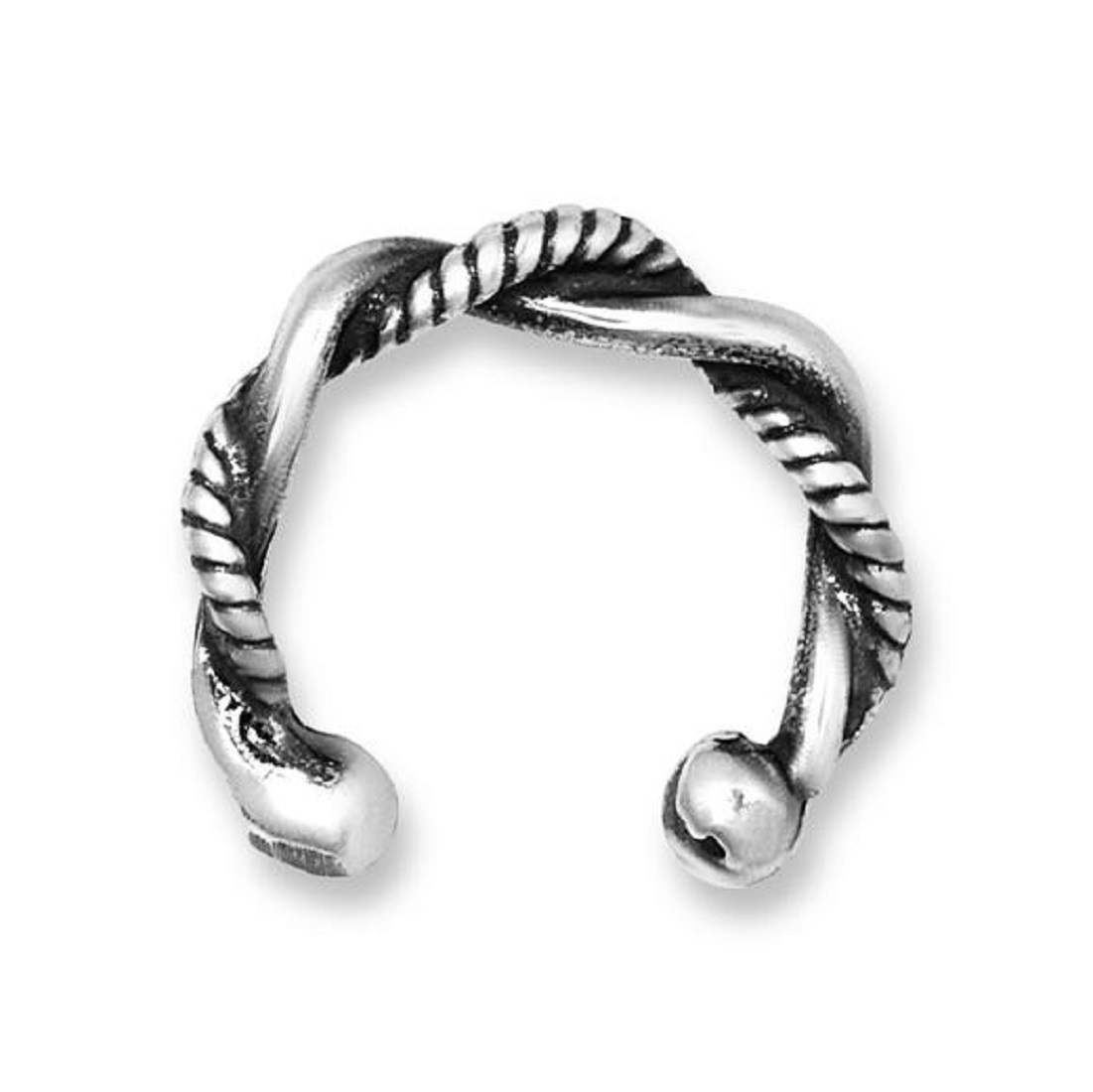 Twisted Plain And Rope Wire Band Outer Ear Cuff Twisted Plain And Rope Wire Band Outer Ear Cuff