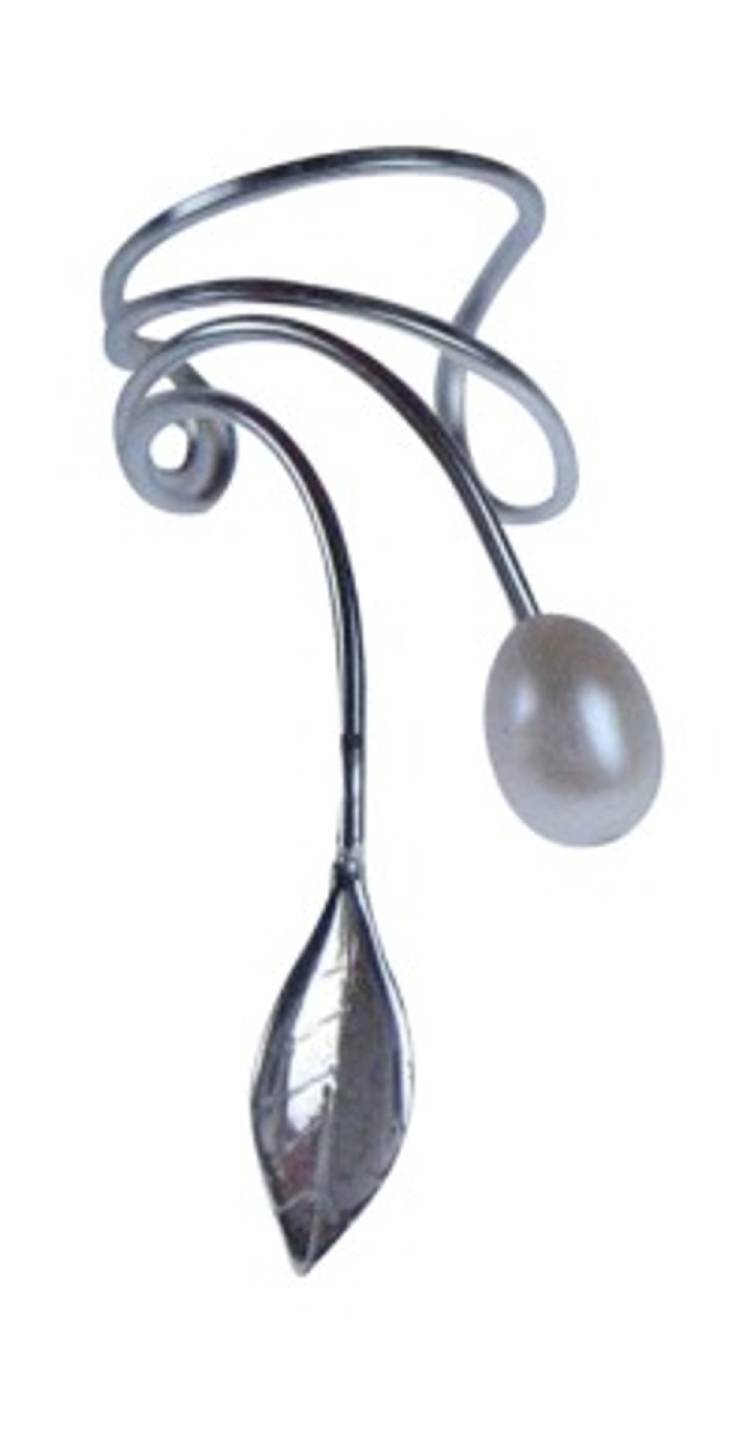 Sterling Silver Pierceless Right Only Ear Cuff Wrap Earring With Fresh Sterling Silver Pierceless Right Only Ear Cuff Wrap Earring With Fresh