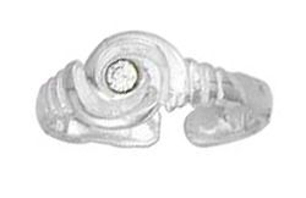 White Crystal Hurricane Toe Ring White Crystal Hurricane Toe Ring